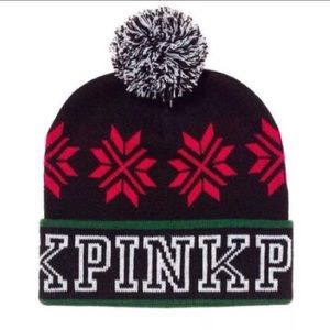 VS PINK Christmas themed hat